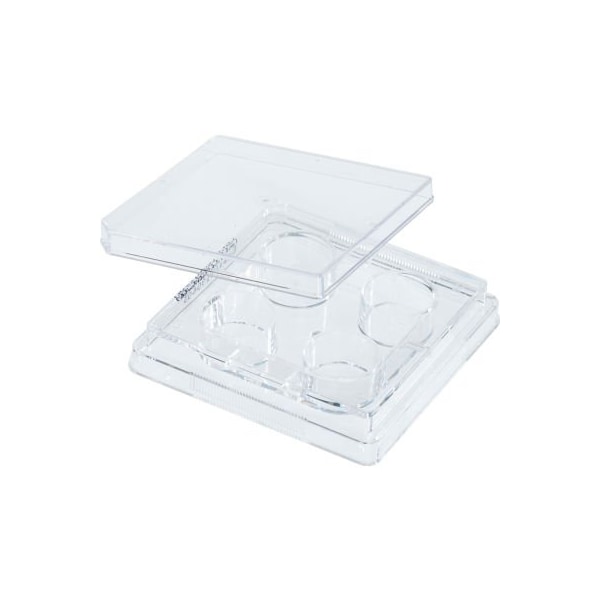 Celltreat 4 Well Tissue Culture Plate with Lid, Individual, Sterile 229103 - main